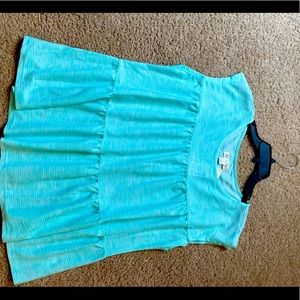 Aqua blue & Barlett ylw short sleeve studio by JPR